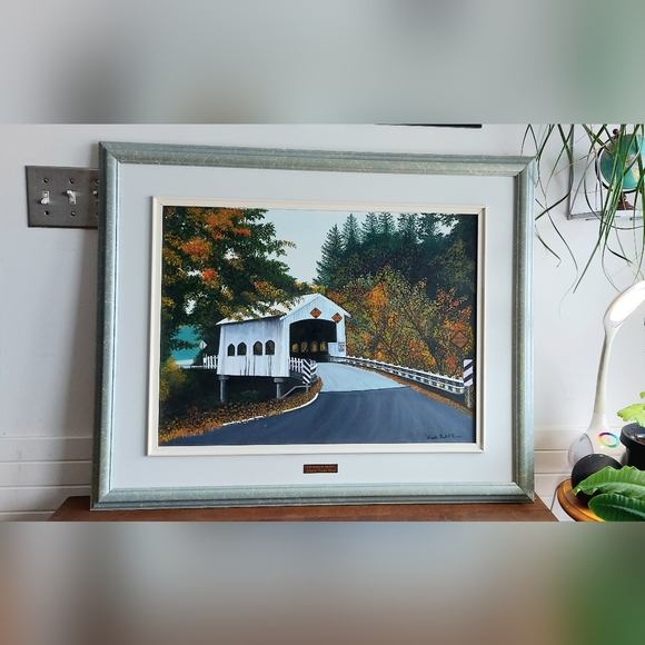 Oil painting on canvas The Old Bridge - Picture 8 of 10